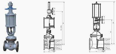 氣(qì)動閘閥結構(gòu)圖